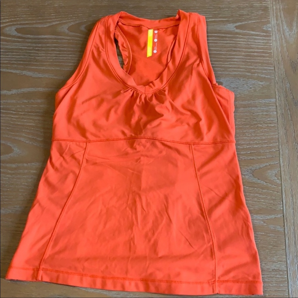 Lole orange work out top
